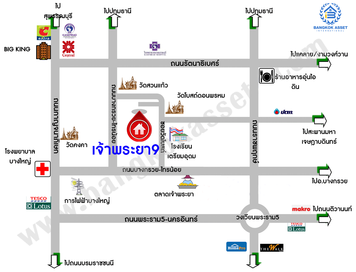 บ้านมือสองตกแต่งใหม่ ม.เจ้าพระยา9 ราชพฤกษ์-รัตนาธิเบศร์ (ใกล้ตลาดเจ้าพระยา) ทาวน์เฮ้าส์ 3 ชั้น เนื้อที่ 18.7 ตร.ว. ฟังก์ชันจัดเต็ม 5 ห้องนอน 3 ห้องน้ำ 1 ที่จอดรถ บนทำเลดีที่สุด เชื่อมต่อถนนเส้นหลัก ทั้ง ถ.ราชพฤกษ์ , ถ.กาญจนาภิเษก และถ.รัตนาธิเบศร์ ใกล้เซ็นทรัลเวสต์เกต และรถไฟฟ้าสายสีม่วง "สถานีบางพลู"